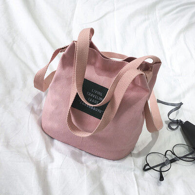 

New Fashion Women Canvas Bags Totes Shoulder Bag Preppy Style Girls Handbag Students Book Crossbody Bags