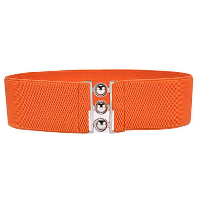 

Simple Elastic Band Metal Ball Buckle Women Waistband Clothes Sash Corset Belt