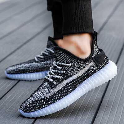 

Trend casual net shoes transparent bottom fish line full of stars male flying woven breathable wild fashion shoes