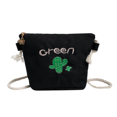 

Cactus Canvas Mini Shoulder Bag Casual Women Girls Crossbody Messenger Bags