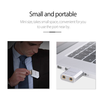 

ORICO SK02-SV Audio Card USB Sound Card Adapter Audio Stereo Adapter Cable for Laptop PC