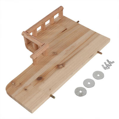 

Greensen Wooden Rest Platform with Railing Small Pet Wooden Toys for Hamster Small Animals Climbing