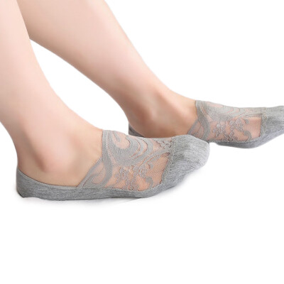 

Ladies Sheer Lace Cotton Pop Invisible Thin Anti-skid Socks