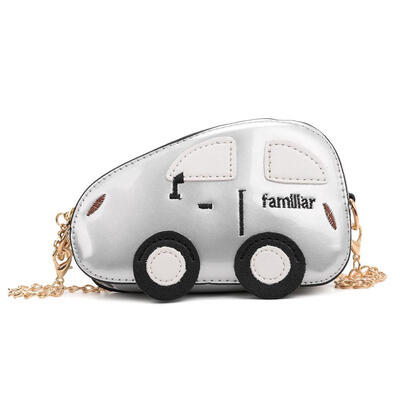 

Cute Car Shaped Shoulder Handbags Kids Girls Boys Leather Chain Satchel Bag
