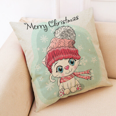 

〖Follure〗Christmas Home Decor Cushion Cover Graffi Style Throw Pillowcase Pillow Covers