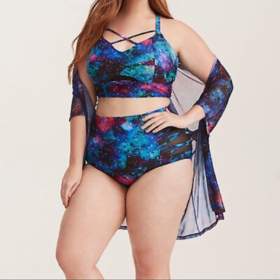 

Roseonmyhand Ladies Plus Size Padded Swimwear Push Up Bikini Set Swimsuit Bathing Suit