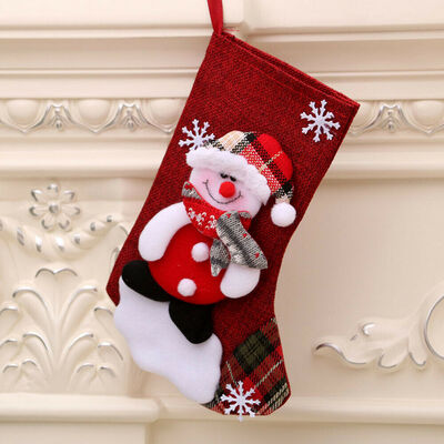 

Christmas Stocking Mini Sock Santa Claus Candy Bag Xmas Tree Hanging Decor Gift
