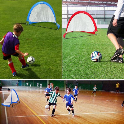 

TOMSHOO 2pcs Pop Up Soccer Goal Portable Soccer Nets with Carry Bag Sizes 23feet 4feet 6feet