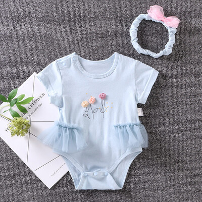 

Newborn Infant Baby Kids Girls Cartoon Tulle Romper Jumpsuit Headband Set