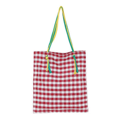 

Fashion Teenage Girls Tote Plaid Print Handbag Canvas Casual Shoulder Bag