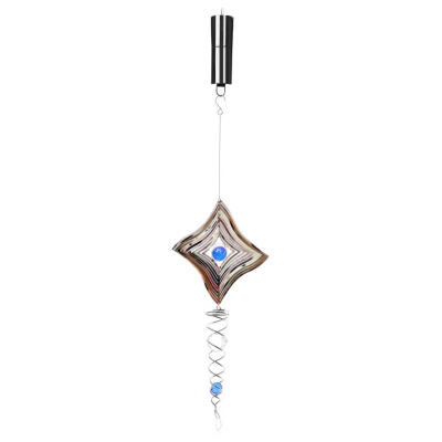 

Stainless Steel Mirror Crystal Ball 3D Hanging Rotated Bell Wind Chimes