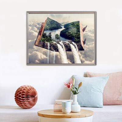 

Diamond Painting Book Waterfall Scenery Full Square Daimond Mosaic Cross Stitch Home Decor Diamond Embroidery Landscape