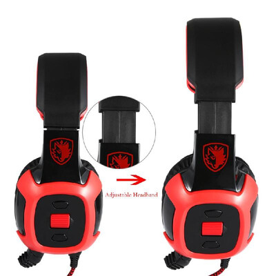 

SADES SA906i Gaming Headphone with Mic USB Professional Over Ear Stereo Gaming Headset with LED Noise Cancellation & Wonderful Sou