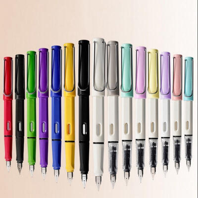 

HOT Luxury Aluminum Alloy Students Fountain Pen Extra Fine Nib 038mm 6Colors