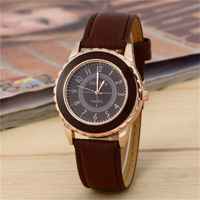 

Japanese geneva quartz watch Geneva three-eye watch mens belt watch can be issued