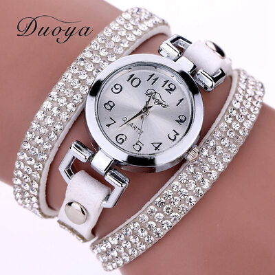 

Womens Watch Fashion Trends Korean Knitting Diamond Circle Womens Watch