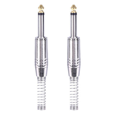 

2pcs Nickle Plated Alloy 635mm 65mm Male Mono Audio Amplifier Connectors