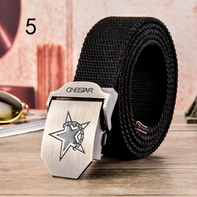 

200cm Men&Women Military Canvas Belt Luxury Pirate Skull Metal Buckle Jeans Belt Army Tactical Belts for Men Waistband Strap