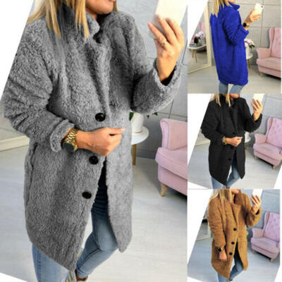 

New Women Ladies Autumn Winter Long Warm Thick Parka Faux Fur Jacket Hooded Coat
