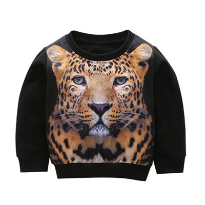 

Baby Kids Sweatshirt Set Clothes Long Sleeve Tiger Print Tracksuit Blouse Tops