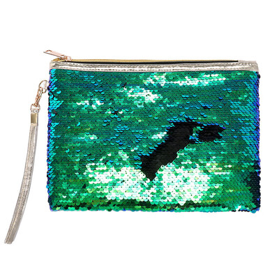 

Toponeto Women Girls Fashion Double Color Sequins Bag Storage Bag Ladies Purse Pouch