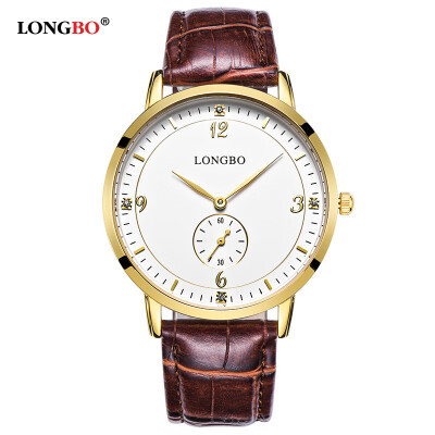 

Simple casual mens watch belt independent seconds waterproof quartz couple watch