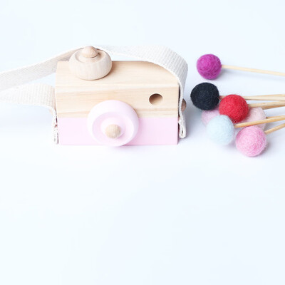 

Siaonvr Baby Kids Cute Wood Camera Toys Accessory Safe And Natural Toys
