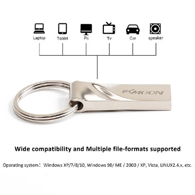 

KKMOON CW10292 Zinc Alloy USB Flash Drive Waterproof Pen Drive 32GB64GB USB 20 Flash Memory Stick Pen Drive with Key Ring