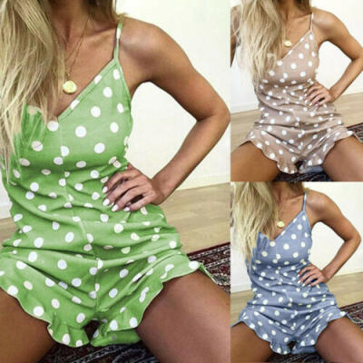 

Womens Clubwear Holiday Fashion Sleeveless Mini Jumpsuit Playsuit Romper Shorts