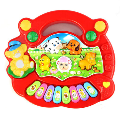 

New Useful Baby Kid Animal Farm Piano Music Toy Developmental Red