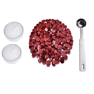 

Toponeto 230 Pieces Octagon Wax Seal Beads Stamp Sealing Wax Beads Melting Spoon Kit GD