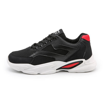 

Autumn new casual leather surface non-slip student breathable lightweight deodorant running shoes