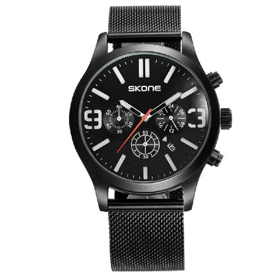 

SKONE Fashion Casual Simple Watch 3ATM Water-resistant Quartz Watch Men Wristwatches Male Relogio Musculino Calendar Chronograph