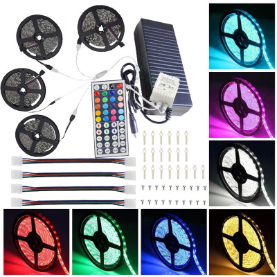 

Supli 20M 45M 5050 RGB 600-Led Strip Lights with 44Key IR Remote Controller Kit 12V 10A Power Supply