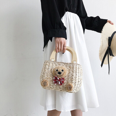 

Tailored New Women Fashion Summer Beach Wild Messenger Shoulder Weave Handbag