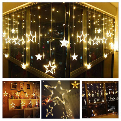 

Tailored LED Stars Christmas Hanging Curtain Lights String Net Xmas Home Party Home Decor