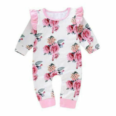 

Fashion Sweet Newborn Baby Girl Floral Romper Bodysuit Jumpsuit Clothes Outfits