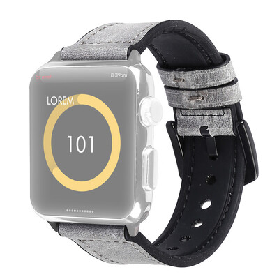 

〖Follure〗Leather Band Sweatproof Silicone Replacement Straps for iWatch 234 38mm40mm