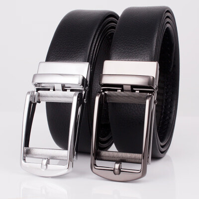 

Mens automatic buckle belt fake pin buckle belt leather business casual clip belt pants trousers dress belt custom