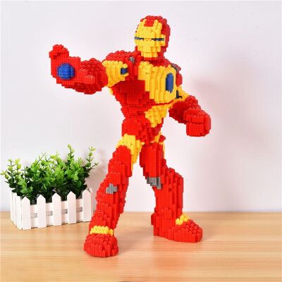 

8609 Iron Man Super Hero Cartoon Model Building Blocks Bricks Kids DIY Birthday Christmas Gifts Toys Diamond Doll Pressure Release