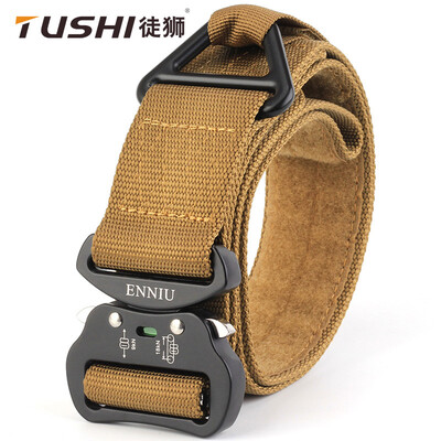 

Aviation aluminum buckle Velcro rescue rappelling safety nylon belt male outdoor tactical training belt