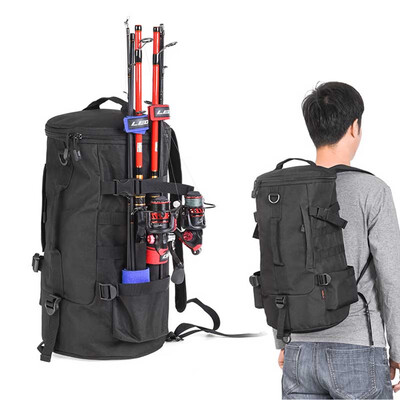 

Fishing Tackle Backpack Day Tripper Large Fishing Bag Cylindrical Outdoors