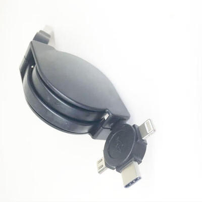 

3-in-1 Charge Cable Type C Micro USB Lightning Retractable Charger Cord -1m