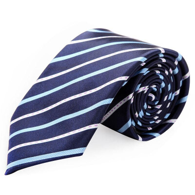 

Fashion Woven Mens Tie Necktie Polyester Stripe Jacquard Wedding Groom Party