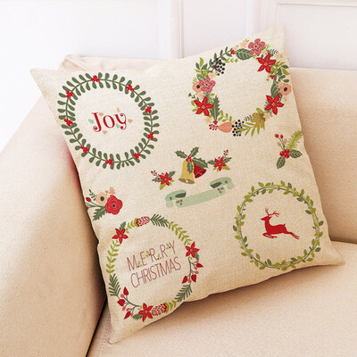 

Tailored Christmas Home Decor Cushion Cover Graffi Style Throw Pillowcase Pillow Covers