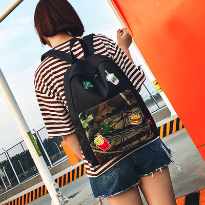 

Tailored Women Teenage Girl Boy Zipper Backpack School Bags Fashion Shoulder Bag
