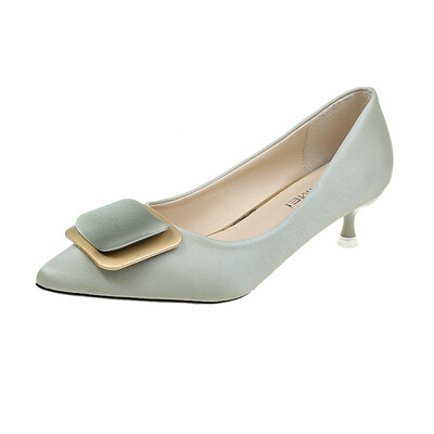 

Net red-pointed high-heeled shoes womens fine&summer Korean-style white-bean-bean shoes in-tide&single-shoe