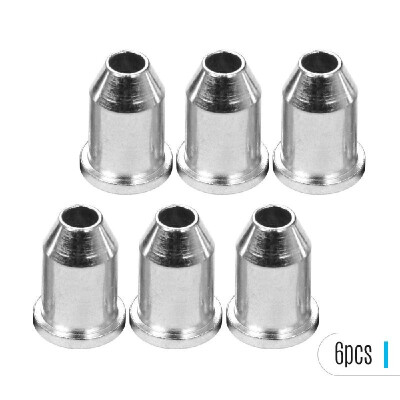 

String-Through Body String Ferrules Bullet Shape Metal Hardware Parts for Electric Guitars Set of 6PCS Black