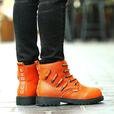 

Warm&velvet childrens Korean version of the trend of casual&breathable Martin boots sports shoes boys&girls shoes