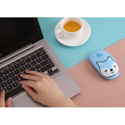 

FD E680 24G Wireless Mouse Super Cute Cartoon Style ABS Silent Clicks Ergonomic Mute Mice With Mouse Mat Low Power Consumption Br